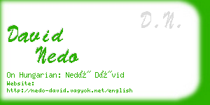 david nedo business card